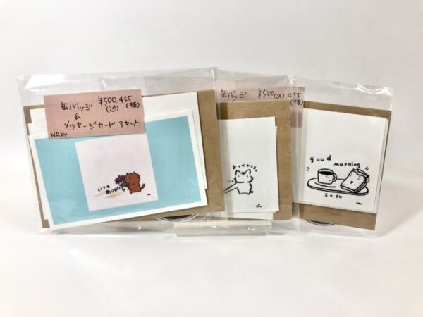 pny 24 缶バッジとメッセージカードセット 3セット入り