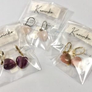 kar 2 天然石ハートピアス
