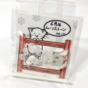 ssk 72 猫の誕生石ピンバッジpart2 (6月ムーンストーン)
