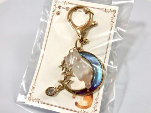 ssk 92 月と猫のキーホルダー