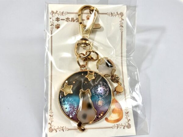 ssk 94 三毛猫と花火のキーホルダー
