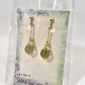 sis 257 レモンクォーツの耳飾り