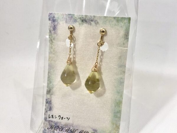 sis 257 レモンクォーツの耳飾り