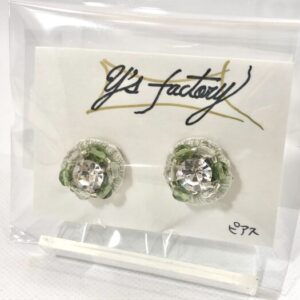 ysf 5-3 刺繍スワロフスキー×ビーズピアス