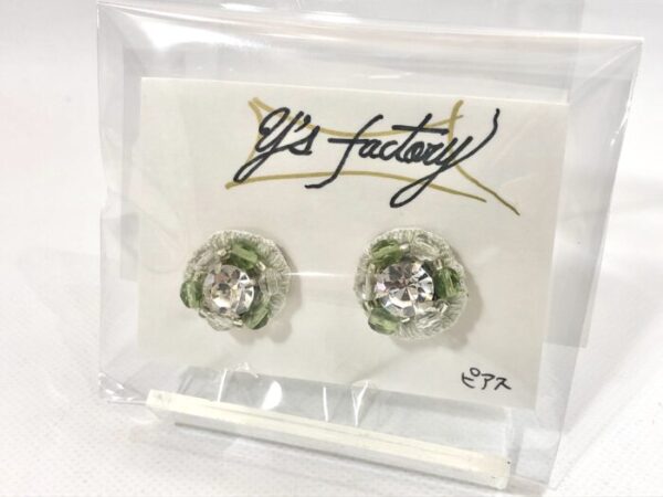 ysf 5-3 刺繍スワロフスキー×ビーズピアス