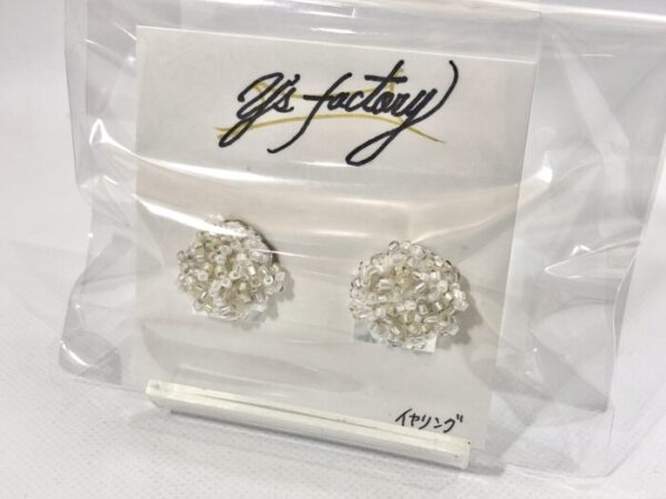 ysf 30-1 刺繍つぶつぶビーズ イヤリング