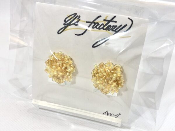 ysf 30-3 刺繍つぶつぶビーズ イヤリング
