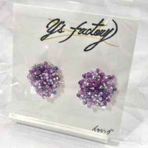 ysf 30-4 刺繍つぶつぶビーズ イヤリング