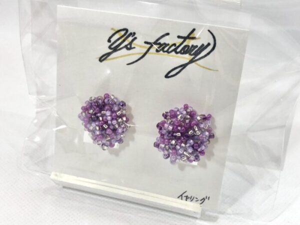 ysf 30-4 刺繍つぶつぶビーズ イヤリング