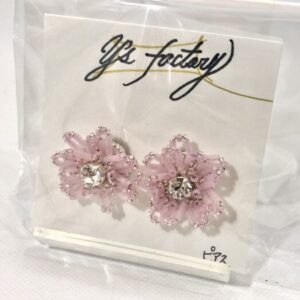 ysf 31-2 刺繍お花フロストビーズ ピアス