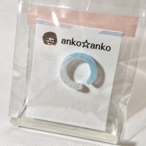 ako 45 ブルー&ホワイトツートンカラーイヤーカフ