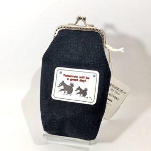 cba 8 柴犬のがま口ポーチ (長さ13cm)