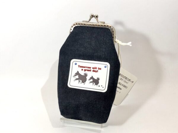 cba 8 柴犬のがま口ポーチ (長さ13cm)