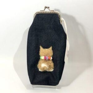 cba 9 柴犬のがま口ポーチ (長さ16cm)