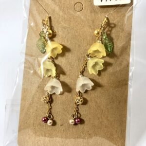 mlg 12 黄色と白のお花イヤリング