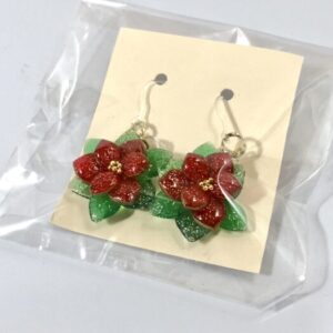 kmr 263 ポインセチアのピアス