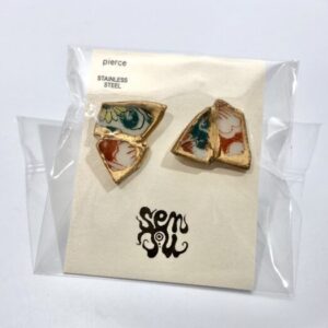 sen 19 九谷焼き金継ぎピアス