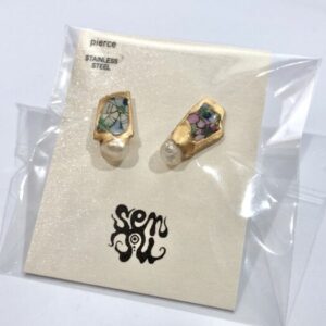 sen 12 陶器金継ぎピアス