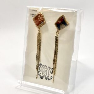 sen 26 有田焼 チェーンタッセルピアス