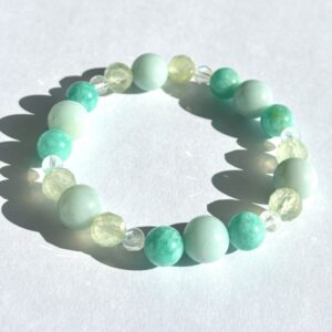 puy 543 アマゾナイトとプレナイトのブレスレット