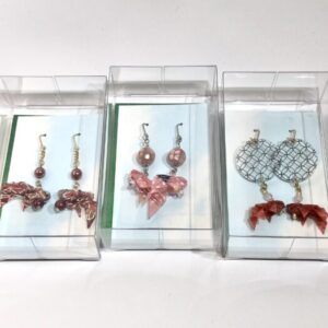 yku 7 折り紙金魚のピアス※幸達磨工房商品