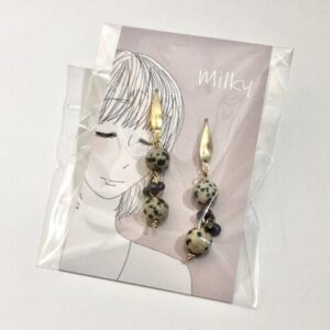 mil 2 ダルメシアンジャスパーピアス