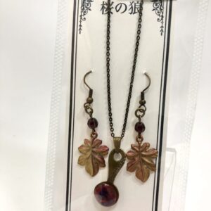 rai 77 ドラゴンブレスネックレス&ガーネットピアスセット