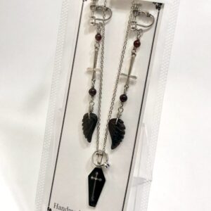 rai 90 ネックレス&イヤリングセット黒