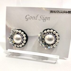 goo 273 パールのビジューラウンドピアス