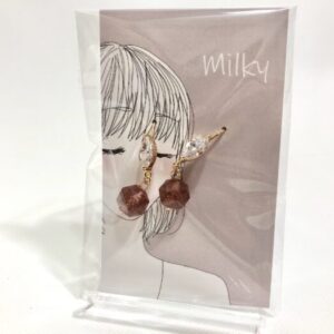 mil 15 ストロベリークォーツのピアス