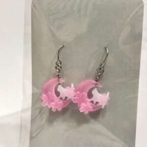 ssk 124 猫と月のピアス(桜)