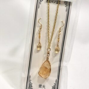 rai 93 シトリン&オパール ネックレス&ピアスセット