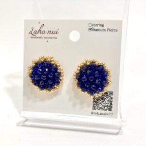 lah 15 ブルーのリングピアス