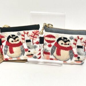 caf 11 インド刺繍リボンポーチ ミニミニペンギン