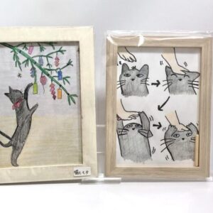 aoz 108 ねこの頭になでなで/七夕とねこ/朝顔とねこ