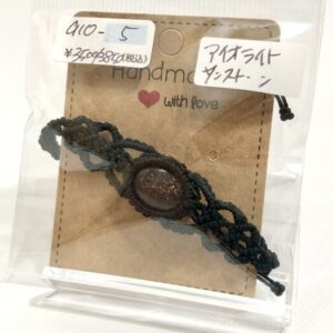 loc 5 アイオライト サンストーンマクラメブレスレット