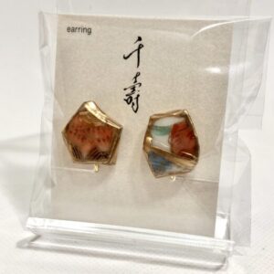 sen 53 九谷焼金継ぎイヤリング