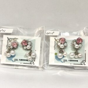 kmn 38 ハートとパールの耳飾り(シルバー)